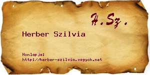 Herber Szilvia névjegykártya