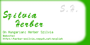 szilvia herber business card